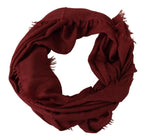 Dolce & Gabbana Red DG Crown Cashmere Silk Shawl Fringe Wrap Scarf