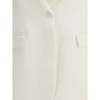 SA SU PHI White Silk Blazer