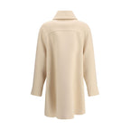 Valentino Cream Fleece Wool Coat