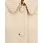 Valentino Cream Fleece Wool Coat