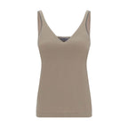 Brunello Cucinelli Beige Cotton Top