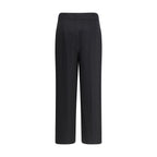 Max Mara Black Fleece Wool Casual Pants