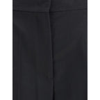 Max Mara Black Fleece Wool Casual Pants