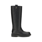 Fendi Black Calf Leather Bos Taurus Ankle Boots