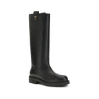 Fendi Black Calf Leather Bos Taurus Ankle Boots