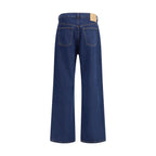 Ami Paris Blue Cotton Straight-Leg Jeans