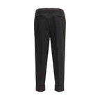Cruna Black Cotton Casual Pants