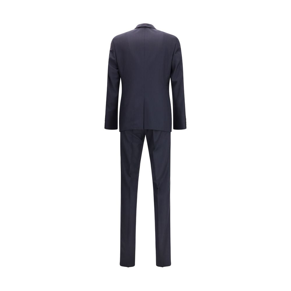 Prada Blue Fleece Wool Two-Piece Suit