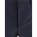 Prada Blue Fleece Wool Two-Piece Suit