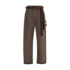 Darkpark Brown Cotton Casual Pants