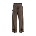Darkpark Brown Cotton Casual Pants