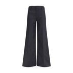 Darkpark Black Polyester Flared Pants