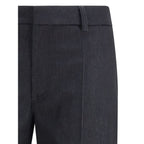 Darkpark Black Polyester Flared Pants