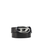 Diesel Black Calf Leather Bos Taurus Regular Belt