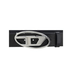 Diesel Black Calf Leather Bos Taurus Regular Belt