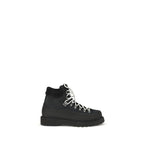 Diemme Black Calf Leather Bos Taurus Lace-Up Boots