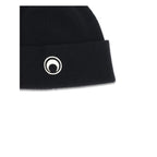 Marine Serre Black Merino Wool Beanie