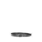 Ferragamo Black Calf Leather Bos Taurus Regular Belt