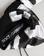 Dolce & Gabbana Black White DG Logo Silk 1 Pair Wristband