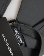 Dolce & Gabbana Dark Gray Viscose Elbow Length Mitten Men Gloves