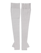 Dolce & Gabbana Gray Virgin Wool Knitted Fingerless Men Gloves