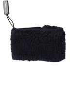 Dolce & Gabbana Black Wool Knitted Sweatbands Men Wristband