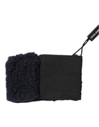 Dolce & Gabbana Black Wool Knitted Sweatbands Men Wristband