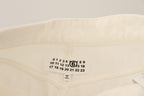 Maison Margiela White Mid Waist Knee Length Bermuda Shorts