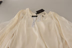 Twinset Off White Tank Lace Trim Cardigan Women Blouse Tops