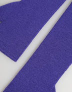 Dolce & Gabbana Violet Wool Fingerless Elbow Length Mitten Gloves