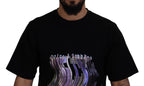 Dolce & Gabbana Cotton Black Printed Crewneck Tee T-shirt
