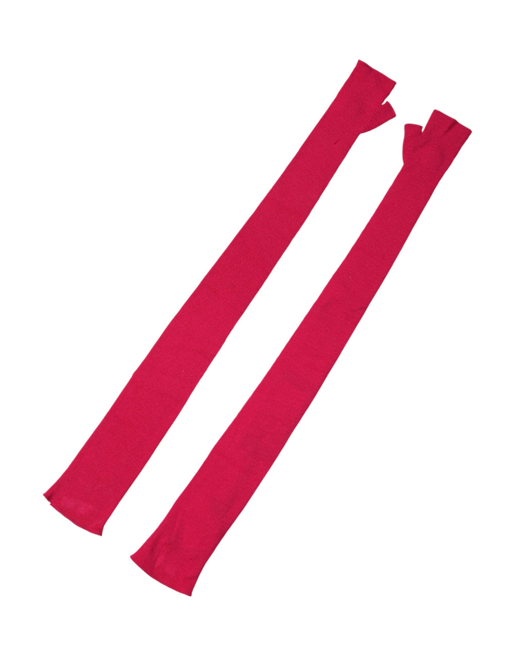 Dolce & Gabbana Pink Wool Fingerless Elbow Length Mitten Gloves