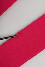 Dolce & Gabbana Pink Wool Fingerless Elbow Length Mitten Gloves