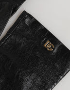 Dolce & Gabbana Black Polyester Elbow Length Mitten Gloves
