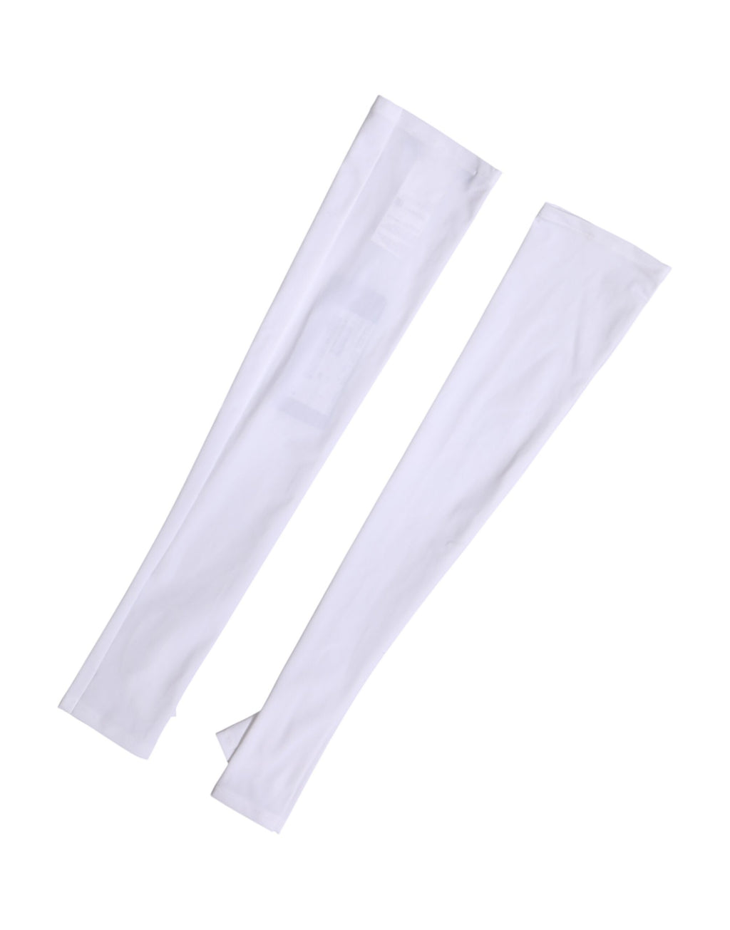 Dolce & Gabbana White Nylon Fingerless Elbow Length Mitten Gloves