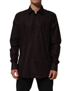 Dolce & Gabbana Brown Cotton LongSleeve MARTINI Dress  Shirt