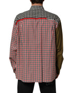 Dolce & Gabbana Multicolor Cotton Collared Checkered Shirt