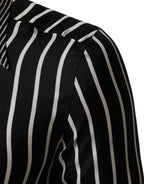 Dolce & Gabbana Black White Stripes Men MARTINI Dress Shirt