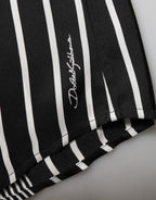 Dolce & Gabbana Black White Stripes Men MARTINI Dress Shirt