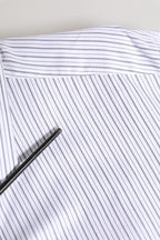 Dolce & Gabbana White Stripes Long Sleeves GOLD Dress Shirt