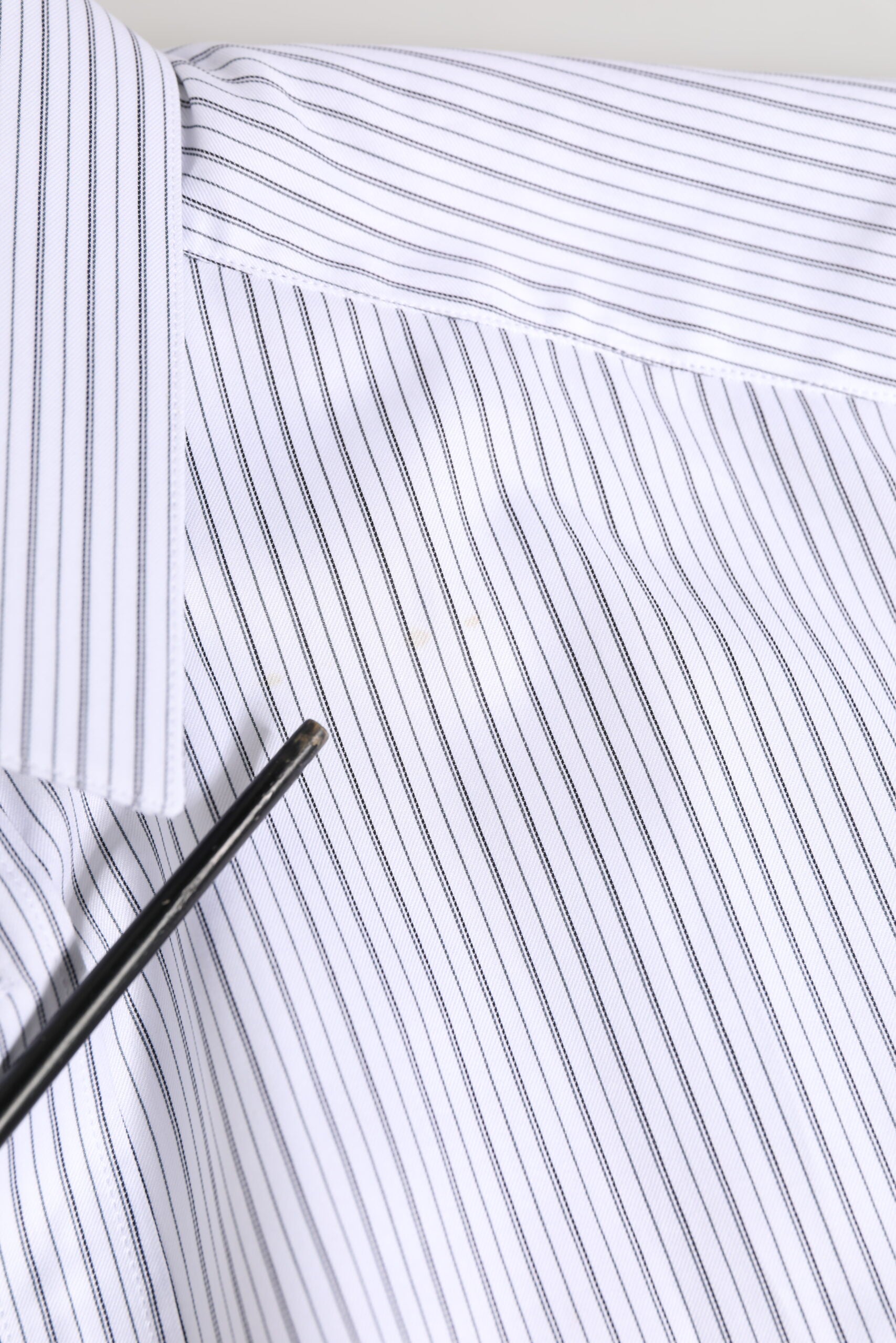 Dolce & Gabbana White Stripes Cotton Men GOLD Dress Shirt