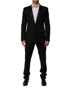Dolce & Gabbana Black 2 Buttons Jacket Formal 2 Piece Suit