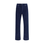 Stone Island Blue Cotton Straight-Leg Jeans