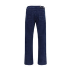 Stone Island Blue Cotton Straight-Leg Jeans