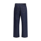 Stone Island Blue Cotton Straight-Leg Jeans