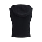 Max Mara Black Wool Sleveless Jacket