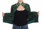 John Galliano Green Mock Zip Cardigan Sweatshirt Sweater Jacket