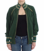 John Galliano Green Mock Zip Cardigan Sweatshirt Sweater Jacket
