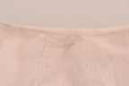 Ermanno Scervino Beige Cotton Stretch Straight Trousers Pants