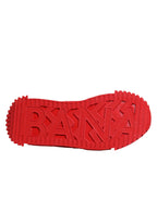 Dolce & Gabbana Red Logo Lace Low Top NS1 Sneakers Shoes